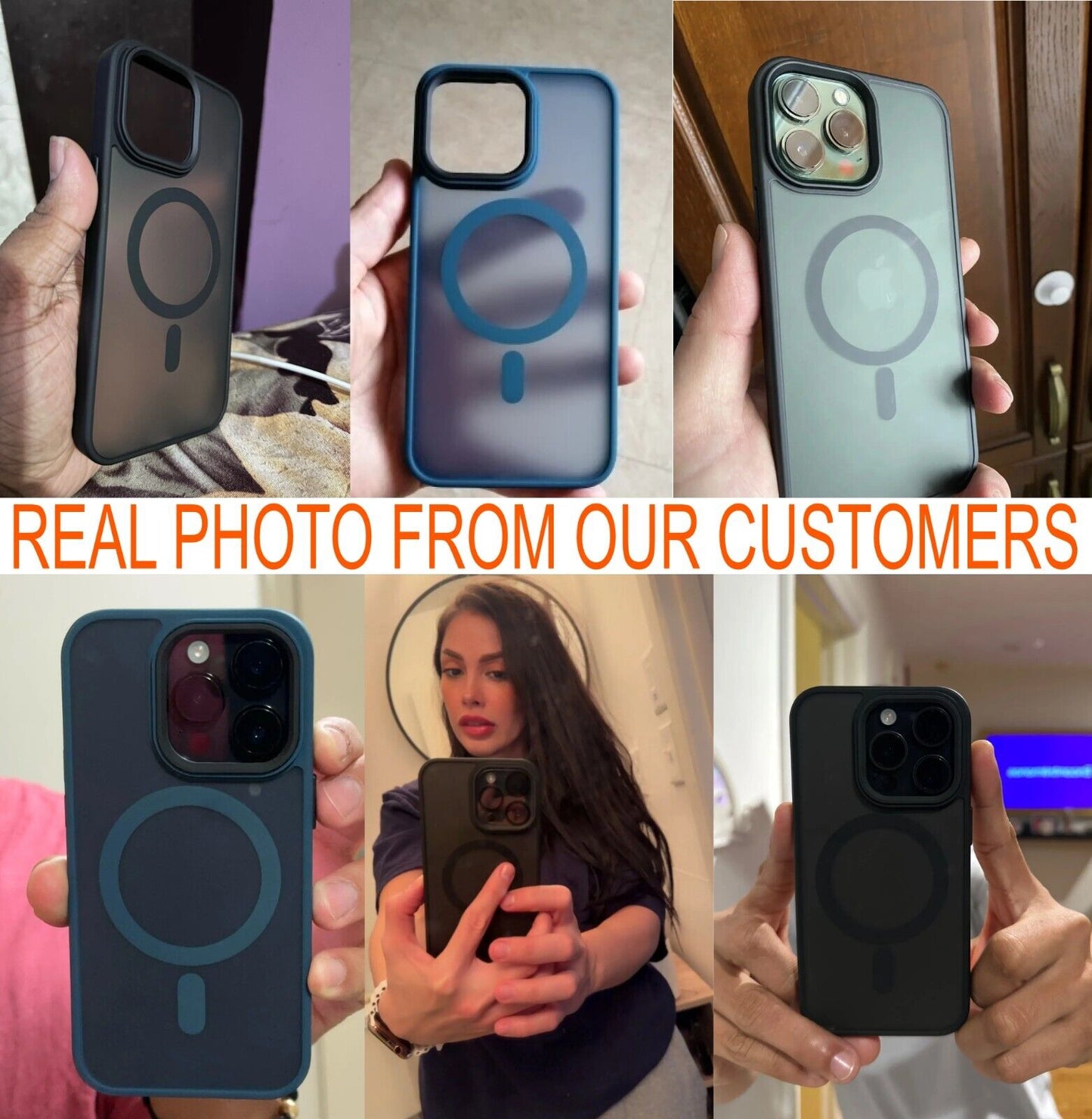 For Iphone 17 16 15 14 13 12 Pro Max Air Frosted Case Mag Safe Shockproof Cover